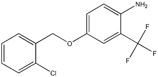 4-[(2-chlorophenyl)methoxy]-2-(trifluoromethyl)aniline 结构式