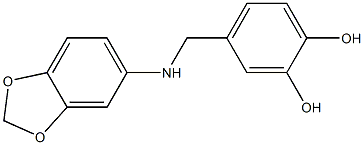 4-[(2H-1,3-benzodioxol-5-ylamino)methyl]benzene-1,2-diol 结构式