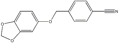 4-[(2H-1,3-benzodioxol-5-yloxy)methyl]benzonitrile 结构式