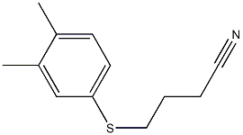 4-[(3,4-dimethylphenyl)sulfanyl]butanenitrile 结构式