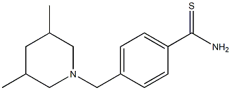 4-[(3,5-dimethylpiperidin-1-yl)methyl]benzene-1-carbothioamide 结构式