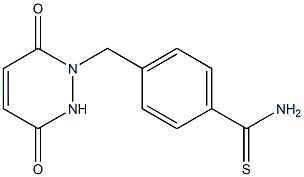 4-[(3,6-dioxo-3,6-dihydropyridazin-1(2H)-yl)methyl]benzenecarbothioamide 结构式