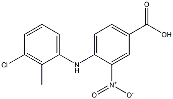 4-[(3-chloro-2-methylphenyl)amino]-3-nitrobenzoic acid 结构式