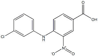 4-[(3-chlorophenyl)amino]-3-nitrobenzoic acid 结构式