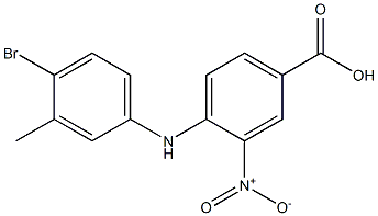 4-[(4-bromo-3-methylphenyl)amino]-3-nitrobenzoic acid 结构式