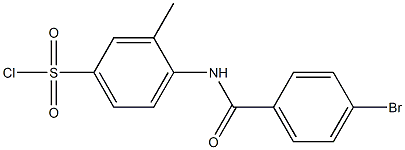 4-[(4-bromobenzene)amido]-3-methylbenzene-1-sulfonyl chloride 结构式
