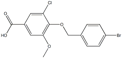 4-[(4-bromophenyl)methoxy]-3-chloro-5-methoxybenzoic acid 结构式