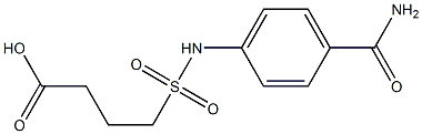 4-[(4-carbamoylphenyl)sulfamoyl]butanoic acid 结构式