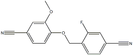 4-[(4-cyano-2-fluorobenzyl)oxy]-3-methoxybenzonitrile 结构式