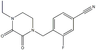 4-[(4-ethyl-2,3-dioxopiperazin-1-yl)methyl]-3-fluorobenzonitrile 结构式