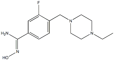 4-[(4-ethylpiperazin-1-yl)methyl]-3-fluoro-N'-hydroxybenzenecarboximidamide 结构式