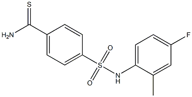 4-[(4-fluoro-2-methylphenyl)sulfamoyl]benzene-1-carbothioamide 结构式