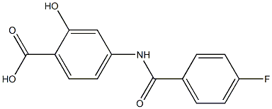 4-[(4-fluorobenzoyl)amino]-2-hydroxybenzoic acid 结构式