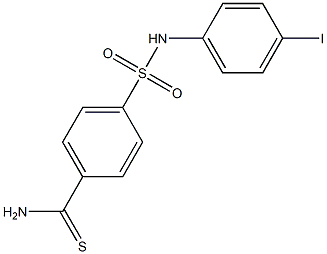 4-[(4-iodophenyl)sulfamoyl]benzene-1-carbothioamide 结构式