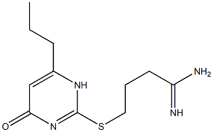 4-[(4-oxo-6-propyl-1,4-dihydropyrimidin-2-yl)sulfanyl]butanimidamide 结构式