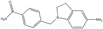 4-[(5-amino-2,3-dihydro-1H-indol-1-yl)methyl]benzamide 结构式