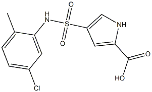 4-[(5-chloro-2-methylphenyl)sulfamoyl]-1H-pyrrole-2-carboxylic acid 结构式