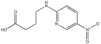 4-[(5-nitropyridin-2-yl)amino]butanoic acid 结构式