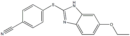 4-[(6-ethoxy-1H-1,3-benzodiazol-2-yl)sulfanyl]benzonitrile 结构式