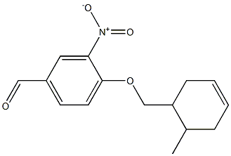 4-[(6-methylcyclohex-3-en-1-yl)methoxy]-3-nitrobenzaldehyde 结构式