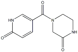 4-[(6-oxo-1,6-dihydropyridin-3-yl)carbonyl]piperazin-2-one 结构式