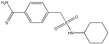 4-[(cyclohexylsulfamoyl)methyl]benzene-1-carbothioamide 结构式