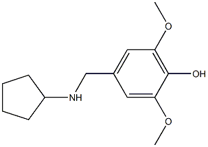 4-[(cyclopentylamino)methyl]-2,6-dimethoxyphenol 结构式