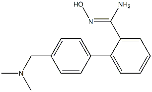 4'-[(dimethylamino)methyl]-N'-hydroxy-1,1'-biphenyl-2-carboximidamide 结构式