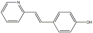 4-[(E)-2-(pyridin-2-yl)ethenyl]phenol 结构式