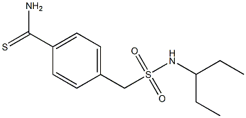 4-[(pentan-3-ylsulfamoyl)methyl]benzene-1-carbothioamide 结构式