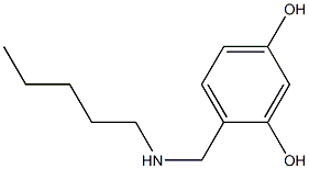 4-[(pentylamino)methyl]benzene-1,3-diol 结构式