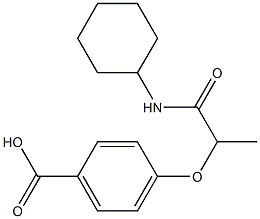4-[1-(cyclohexylcarbamoyl)ethoxy]benzoic acid 结构式