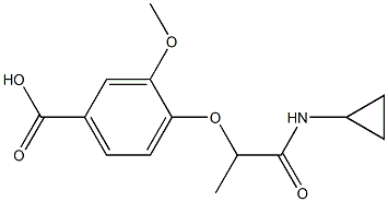 4-[1-(cyclopropylcarbamoyl)ethoxy]-3-methoxybenzoic acid 结构式