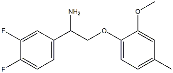 4-[1-amino-2-(2-methoxy-4-methylphenoxy)ethyl]-1,2-difluorobenzene 结构式