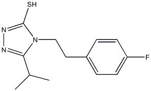 4-[2-(4-fluorophenyl)ethyl]-5-(propan-2-yl)-4H-1,2,4-triazole-3-thiol 结构式