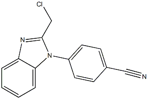 4-[2-(chloromethyl)-1H-1,3-benzodiazol-1-yl]benzonitrile 结构式