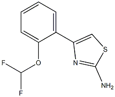 4-[2-(difluoromethoxy)phenyl]-1,3-thiazol-2-amine 结构式