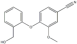 4-[2-(hydroxymethyl)phenoxy]-3-methoxybenzonitrile 结构式