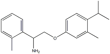 4-[2-amino-2-(2-methylphenyl)ethoxy]-2-methyl-1-(propan-2-yl)benzene 结构式