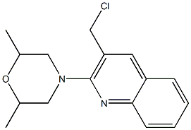 4-[3-(chloromethyl)quinolin-2-yl]-2,6-dimethylmorpholine 结构式