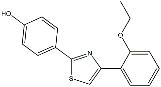 4-[4-(2-ethoxyphenyl)-1,3-thiazol-2-yl]phenol 结构式