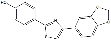 4-[4-(2H-1,3-benzodioxol-5-yl)-1,3-thiazol-2-yl]phenol 结构式