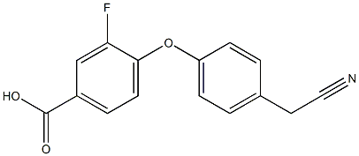 4-[4-(cyanomethyl)phenoxy]-3-fluorobenzoic acid 结构式