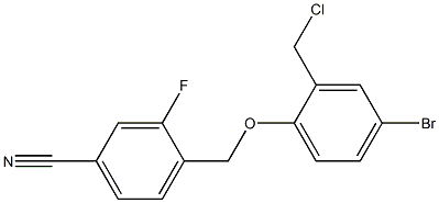 4-[4-bromo-2-(chloromethyl)phenoxymethyl]-3-fluorobenzonitrile 结构式