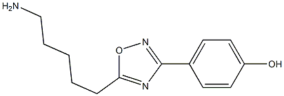 4-[5-(5-aminopentyl)-1,2,4-oxadiazol-3-yl]phenol 结构式