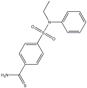 4-[ethyl(phenyl)sulfamoyl]benzene-1-carbothioamide 结构式