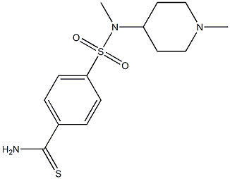 4-[methyl(1-methylpiperidin-4-yl)sulfamoyl]benzene-1-carbothioamide 结构式