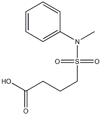 4-[methyl(phenyl)sulfamoyl]butanoic acid 结构式