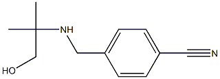 4-{[(1-hydroxy-2-methylpropan-2-yl)amino]methyl}benzonitrile 结构式