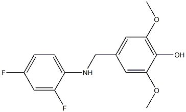 4-{[(2,4-difluorophenyl)amino]methyl}-2,6-dimethoxyphenol 结构式